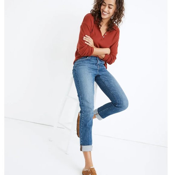 Madewell Denim - MADEWELL The High Rise Slim Boyjean Cuffed in Size 28 - SOLD OUT on their site!